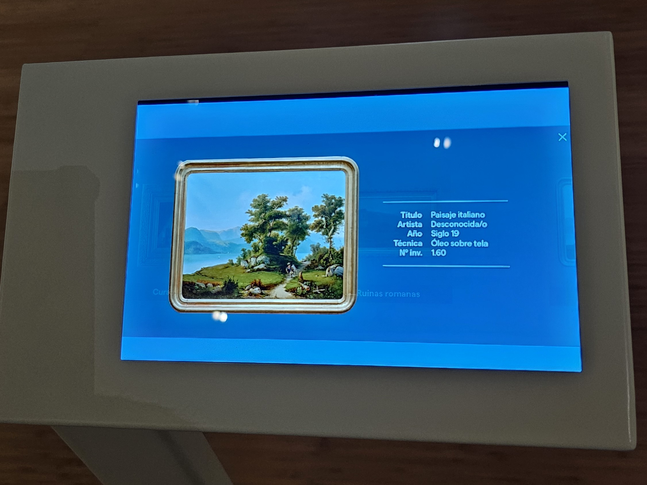 Fotografía de pantalla con información